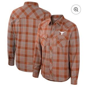 Texas Longhorns Colosseum x Wrangler Plaid Western Long Sleeve Full-Snap Shirt